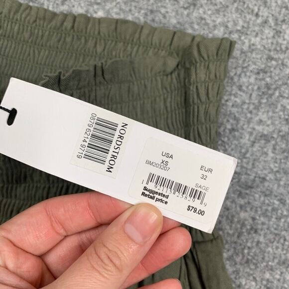 BB Dakota Pants Womens Extra Small Avocado Steve Madden Wide Leg Resort Trouser - Picture 5 of 13